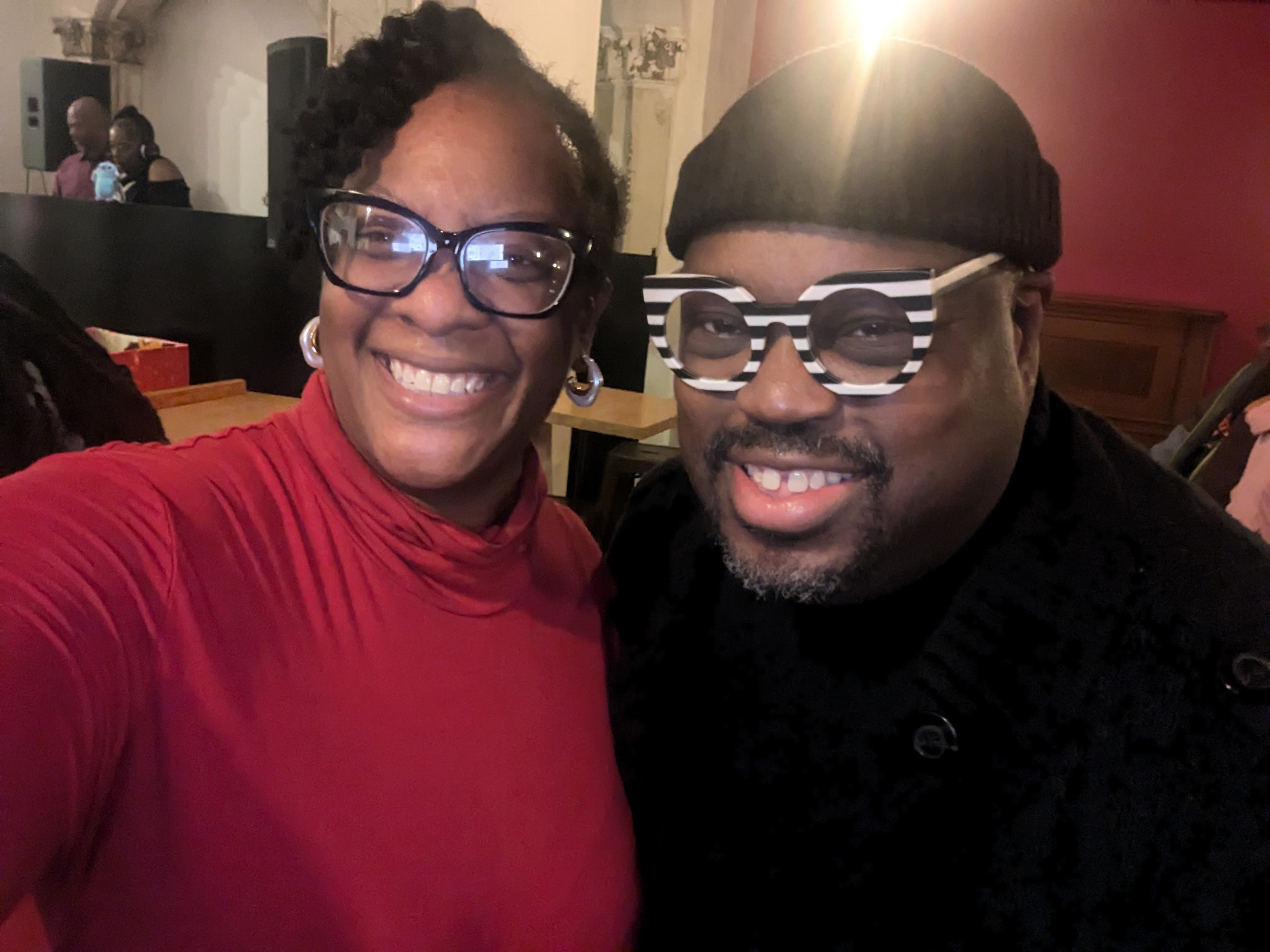 Gelasia Croom with DJ Dwayne Powell