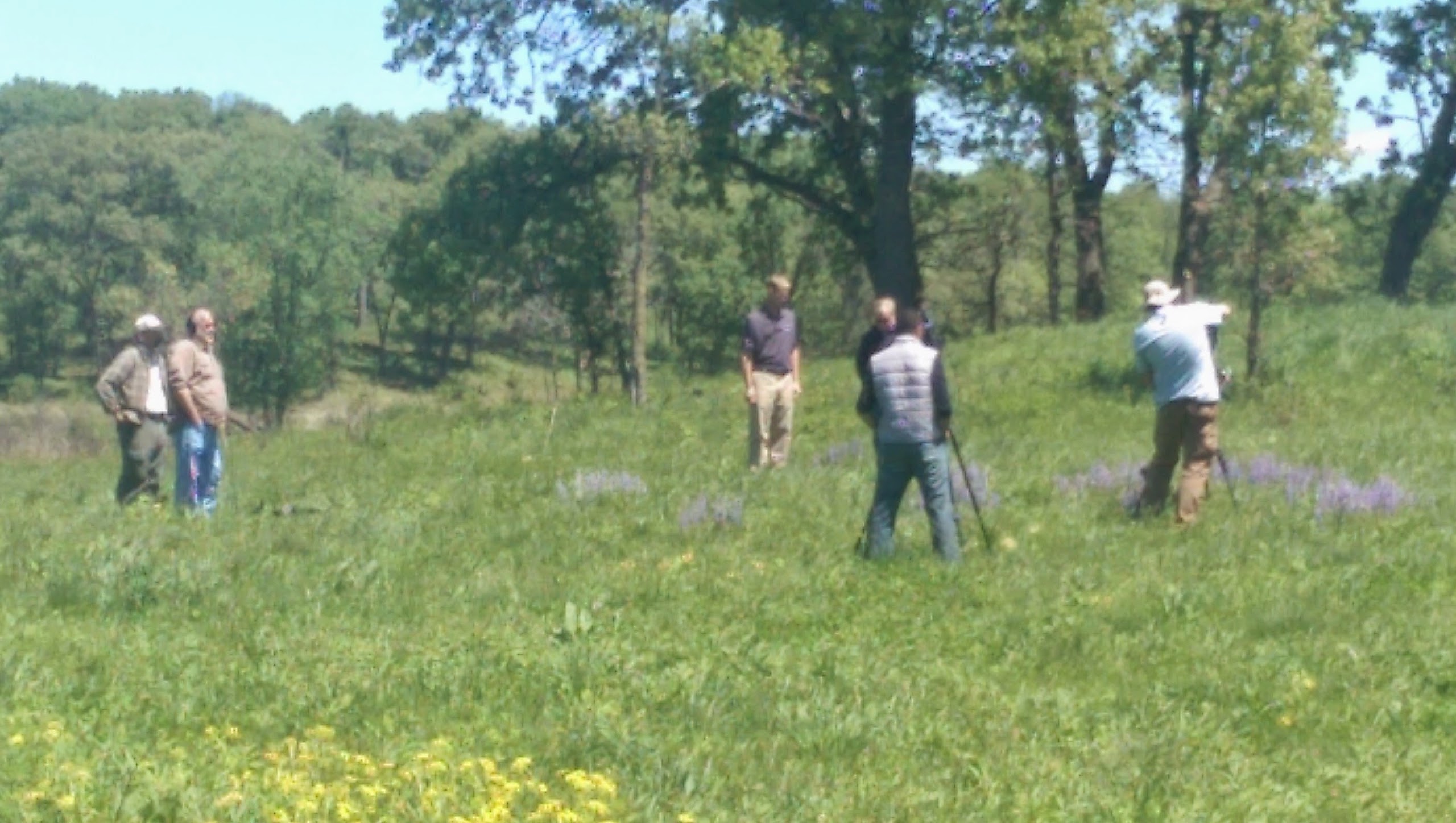 CBS News crew filming on location