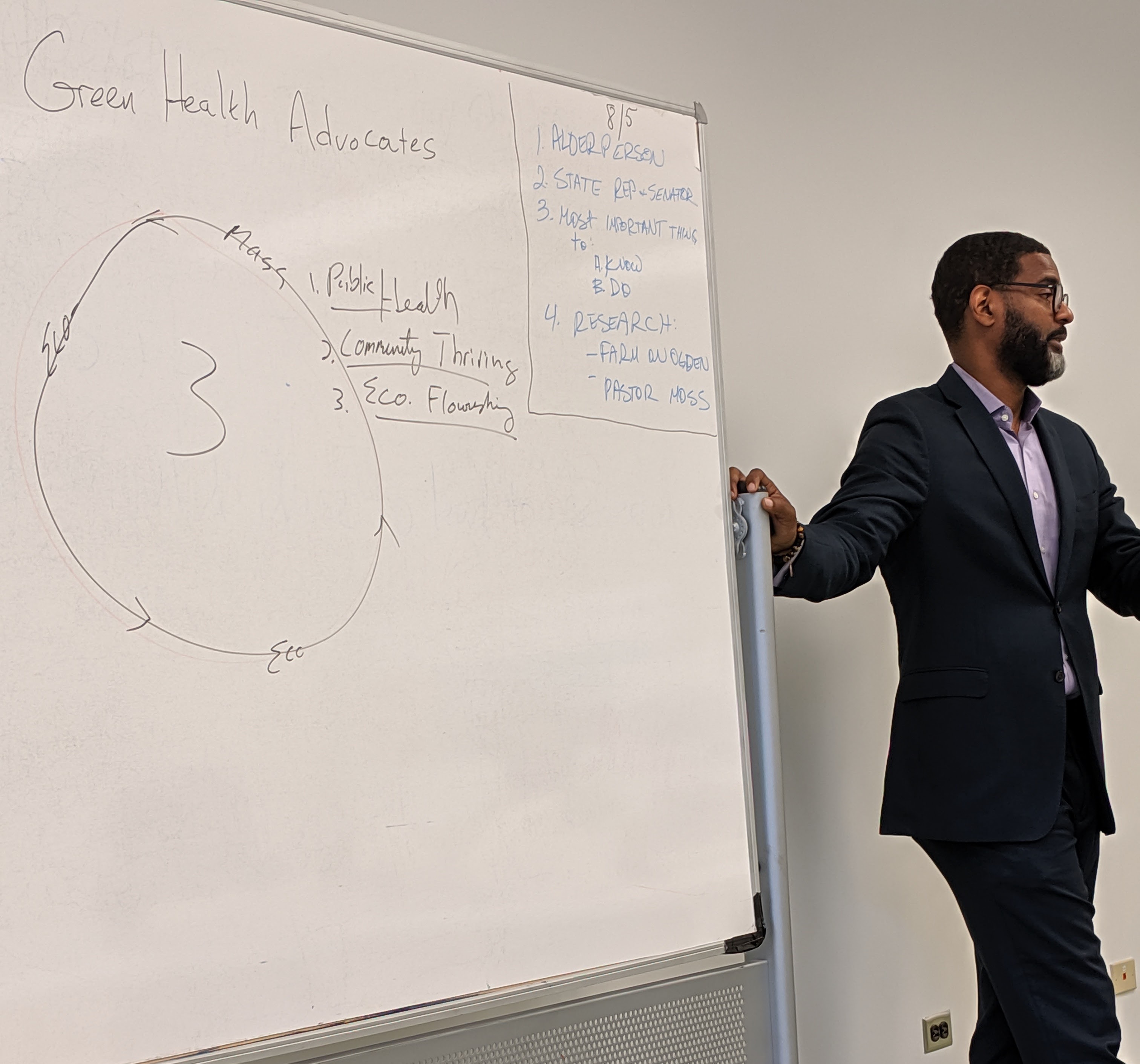 Dr. Rev. Otis Moss III presenting Green Health Advocates